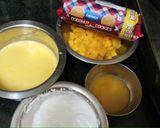 A picture of step 1 of Biscuit Custard Mango Mousse.