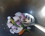 A picture of step 1 of Badanekayi Yennegayi stuffed brinjal curry.