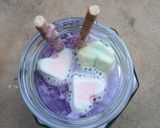Foto langkah ke 5 dari resep Pudding Jelly Ungu (Taro, Anggur dan Blueberry) in Jar.