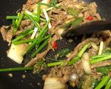 Foto langkah ke 12 dari resep Oseng Daging Sapi Cabe Ijo.