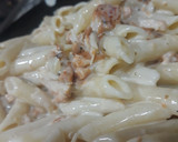 Foto del paso 3 de la receta: Macarrones cremosos con pollo asado🍗