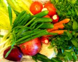 A picture of step 1 of Lebanese Fattoush.