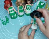 A picture of step 8 of Mini Readymade cupcakes fondant dolls 🇵🇰.