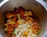 A picture of step 4 of Pressure cooker pulav.