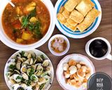 Hình bước làm 4 của món Ngao xào bơ tỏi + canh chua thịt băm