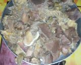 A picture of step 1 of Bitter leave soup and poundo yam.