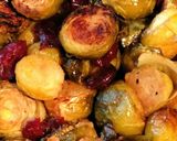A picture of step 5 of Vickys Orange & Cranberry Brussel Sprouts, GF DF EF SF NF.