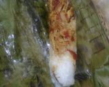 Foto langkah ke 5 dari resep Nasi Bakar Merah Putih Ayam Pedas.