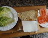 Foto del paso 2 de la receta Bocadillo de jamón de pollo, queso fresco y vegetales para dieta