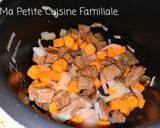 A picture of step 2 of Beef and Carrots.