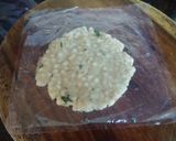 A picture of step 2 of Sabudana thalipith.
