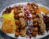 عکس مرحله 2 از دستور قارچ پلو با گوشت چرخ کرده 🌻