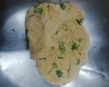A picture of step 1 of Aloo Palak Puri with Chana Masala jhor.