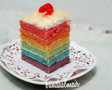 Foto langkah ke 6 dari resep Rainbow Cake Panggang Ny.Liem.