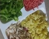 A picture of step 1 of Chicken veg and mac samosa.