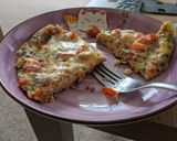 A picture of step 5 of Deep based red pepper and red onion omelette #newcookschallenge.