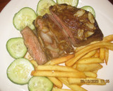 Foto del paso 5 de la receta: Bistec de Res término medio al ajo, mantequilla y romero