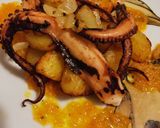 Foto del passaggio 2 della ricetta Polipo e patate su crema di zucca Io ❤️ la mia airfryer