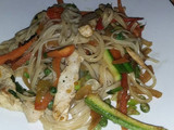 Wok de pasta y vegetales