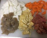 A picture of step 1 of Japanese smashed Tofu Soup.