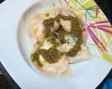 Foto del paso 4 de la receta: Raviolis de salmón ahumado, rúcula, requesón, nueces y scamorza