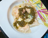 Foto del paso 4 de la receta: Raviolis de salmón ahumado, rúcula, requesón, nueces y scamorza