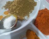 A picture of step 6 of Kadhi khichri & Gurde ka Salan ki thaali.