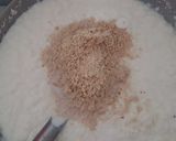 A picture of step 2 of Coconut burfi.