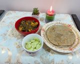 A picture of step 3 of Bajre ki roti.