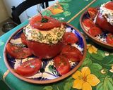 Une image de l'étape 9 de Tomates cœur de bœuf farcies fromage frais de brebis,pistaches et épices.