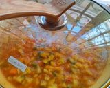 A picture of step 3 of Mixed Veg Subji.