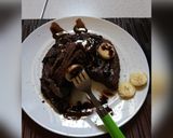 A picture of step 4 of Chocolate banana pancakes #chocolatebakingcontest.
