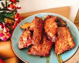 Hình bước làm 1 của món Sườn phơi một nắng.Hoặc ba rọi điều được