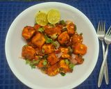 A picture of step 4 of Paneer 65.