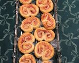 Une image de l'étape 7 de Palmiers roses au jambon emmental et moutarde.