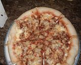 A picture of step 8 of Malai boti pizza.