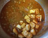 A picture of step 4 of Matar Paneer Curry (without onion and garlic).