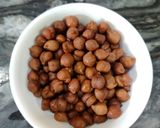A picture of step 1 of KADDU KALA CHANA DRY CURRY...