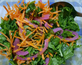 Foto del paso 4 de la receta: Rúcula, zanahoria, cebolla morada en ensalada