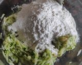 A picture of step 2 of Zucchini fritters.
