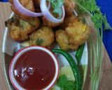 A picture of step 5 of Corn Pakoda.