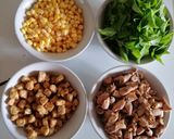 Foto langkah ke 2 dari resep Onseng Cumi Asin Tempe Jagung Tauco.