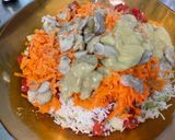 Une image de l'étape 9 de Salade de riz et fèves aux carottes, concombre et tomates.