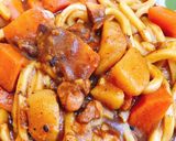 Hình bước làm 2 của món Mì udon cà ri