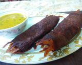 A picture of step 7 of Beetroot Rava Dosa.
