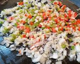 Foto del paso 1 de la receta: Paella de carne picada en costra de ajo