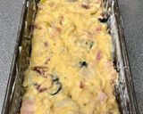 Foto del paso 6 de la receta: Pan relleno de cebolla, jamón, bacon, queso y aceitunas con un toque de orégano y ajo (sin lactosa)