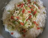 A picture of step 2 of Chinese Fried rice 😍.