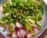 शिमला मिर्च मटर की सब्जी रेसिपी चरण 1 फोटो
