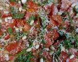 Une image de l'étape 2 de 🌱Carpaccio de tomates Parmesan Basilic.